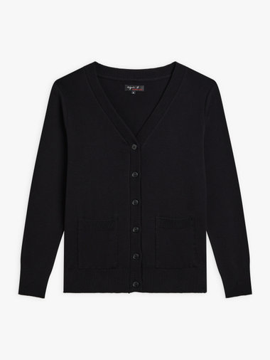 コットン Vネック 長袖 ニット カーディガン ”Homme”