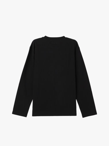 メンズ ロゴ プリント コットン 長袖 Tシャツ "Christof"