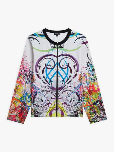 【Outlet】NU37 CARDIGAN アーティスト ジップカーディガン Ryan McGinness