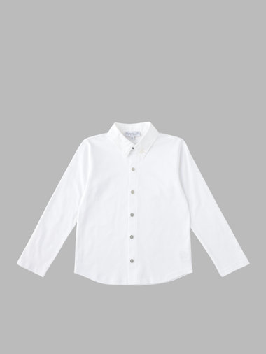 キッズ "b."ロゴ 刺繍 コットンジャージー シャツ