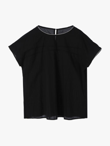 【Outlet】コットンローン 半袖 ブラウス