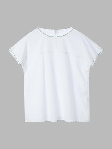 【Outlet】コットンローン 半袖 ブラウス