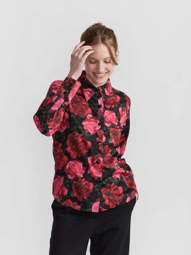 フローラルプリント コットン 長袖 ブラウス ”Jimi”