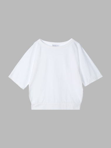 【Outlet】コットン 五分袖 Tシャツ "Davida"