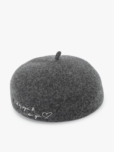 【Outlet】LOVE YOU 刺繍 ベレー