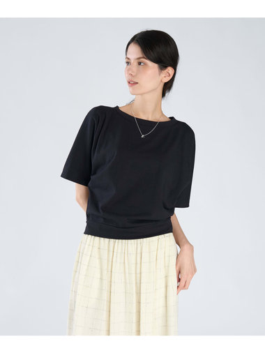 【Outlet】コットン 五分袖 Tシャツ "Davida"