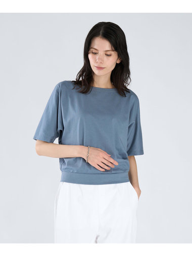 【Outlet】コットン 五分袖 Tシャツ "Davida"