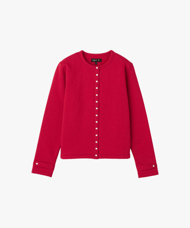 オーガニックコットン メルトン 長袖 カーディガンプレッション "Rosana"