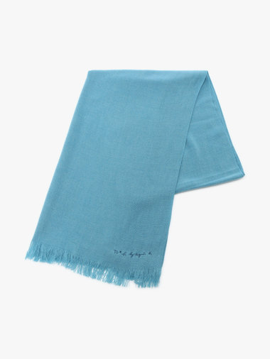 【Outlet】ロゴ刺繍 ライトウェーブストール