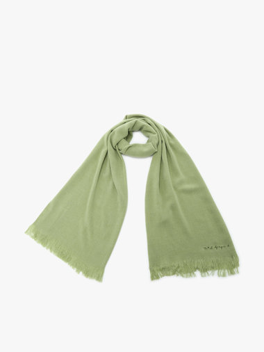 【Outlet】ロゴ刺繍 ライトウェーブストール