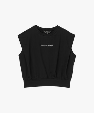 ロゴ コットン フレンチスリーブ トップス