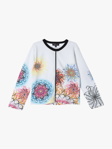 【Outlet】NU66 E CARDIGAN キッズ アーティスト ジップカーディガン Ryan McGinness
