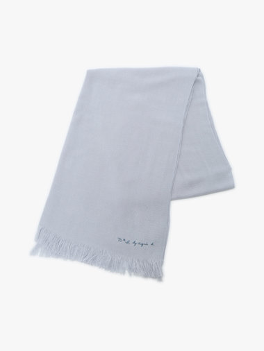 【Outlet】ロゴ刺繍 ライトウェーブストール