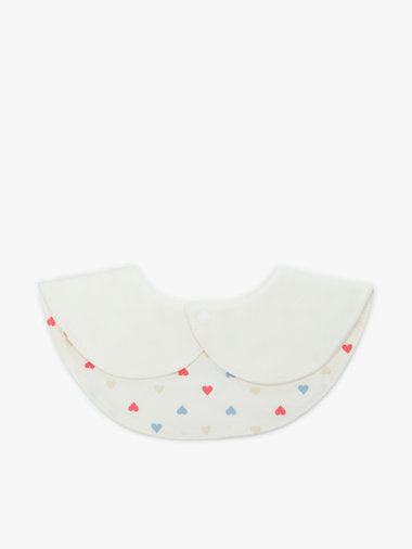 ベビー ロゴ 刺繍 マルチカラー コットン リバーシブル スタイ