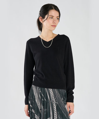 アイコニック Vネック ニット プルオーバー "Point d'Ironie"