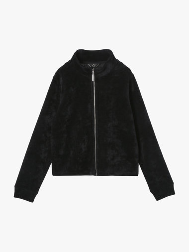 【Outlet】モールヤーン スタンドカラー ジップ ブルゾン