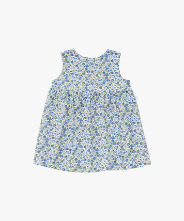 ベビー フラワープリント コットン ノースリーブ ワンピース