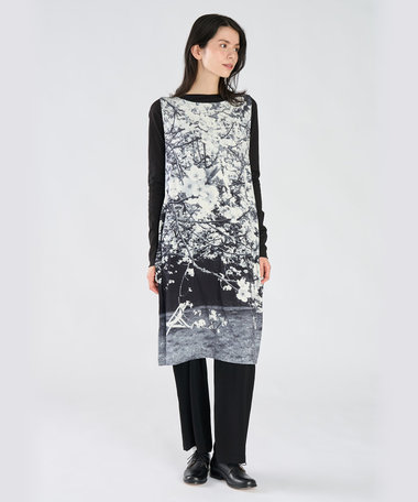 【by R 限定品】agnes b. フォトプリント エプロンワンピース