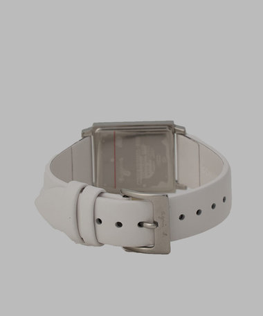 ホワイト レザー スクエア ウォッチ "Marcello"
