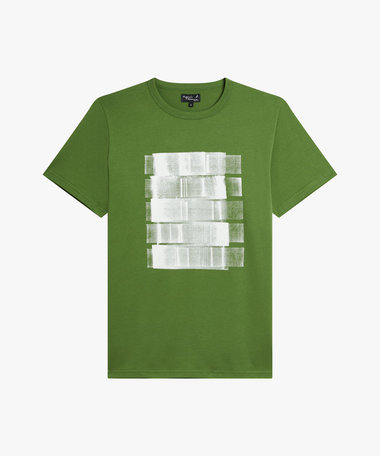 メンズ プリント オーガニックコットン 半袖 アーティスト Tシャツ "Alexis Cladiere"