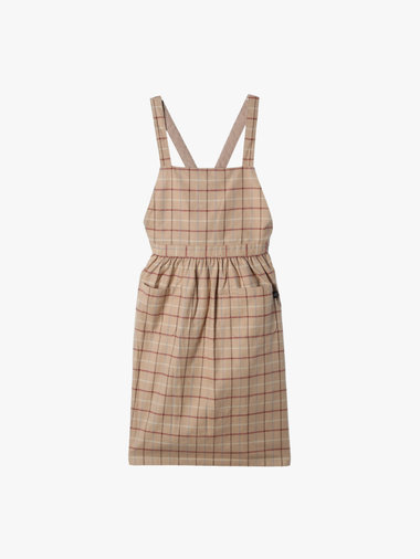 【Outlet】キッズ チェック コットン フレア ワンピース