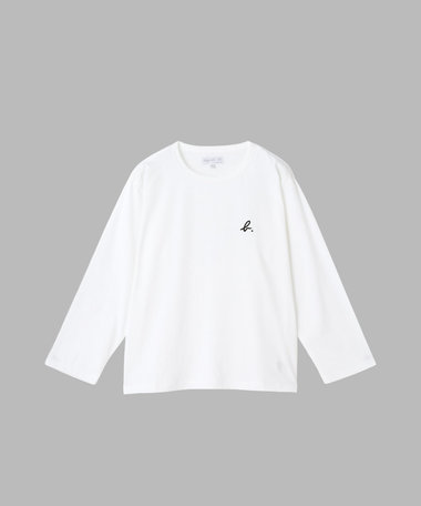 "b."刺繍 オーガニックコットン 七分丈 Tシャツ "Lil Cool"