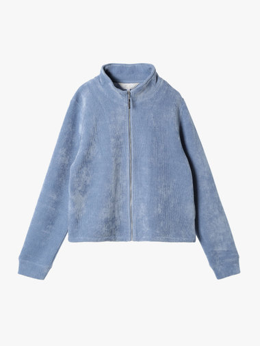 【Outlet】モールヤーン スタンドカラー ジップ ブルゾン