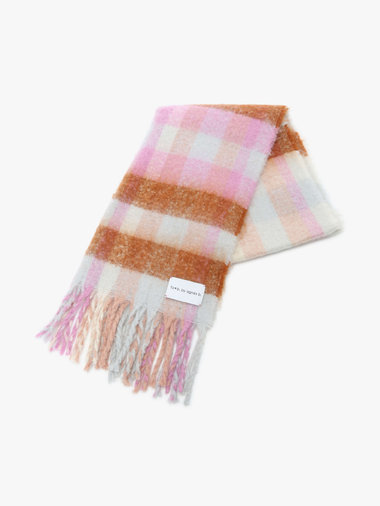 【Outlet】チェックワイドマフラー