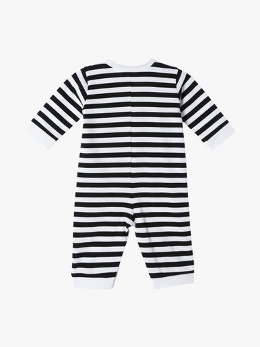 ベビー 細ボーダー コットン ノースリーブ コンビネゾン
