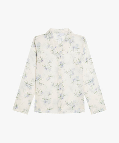 フローラル プリント コットン 長袖 ブラウス "Fine"