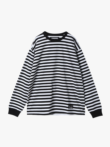 agnes b. x NH ボーダークルーネック 長袖Tシャツ