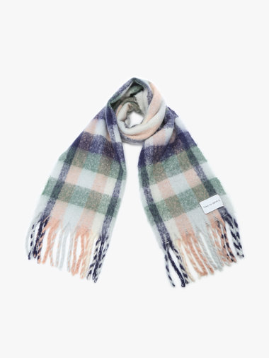 【Outlet】チェックワイドマフラー