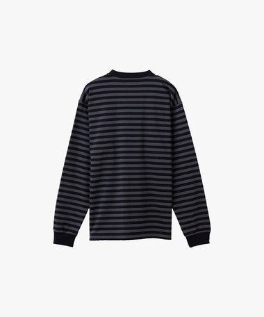 メンズ 細ボーダー コットン 長袖 Tシャツ