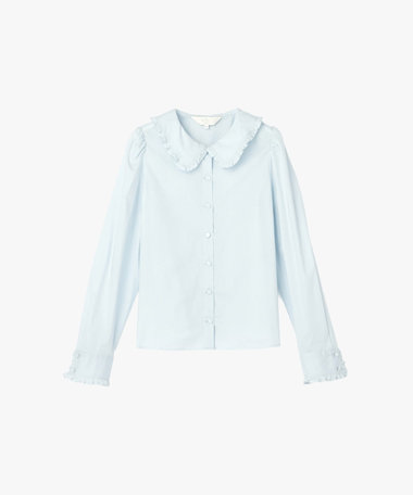 コットンフリルカラーシャツ