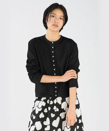 オーガニックコットン 長袖 カーディガンプレッション "Le Classique"