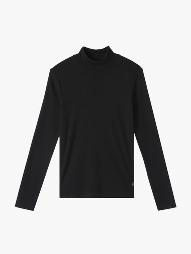 コットン ハイネック 長袖 Tシャツ "Vian"