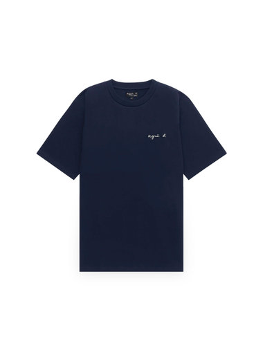 メンズ ロゴ 刺繍 コットン 半袖 Tシャツ "Christof"