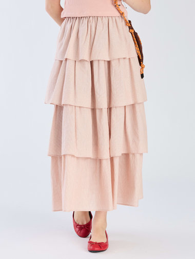 【Outlet】フォーフレアティアードスカート