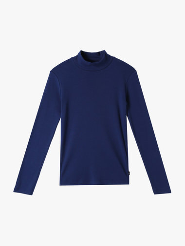 【Outlet】コットン ハイネック 長袖 Tシャツ "Vian"