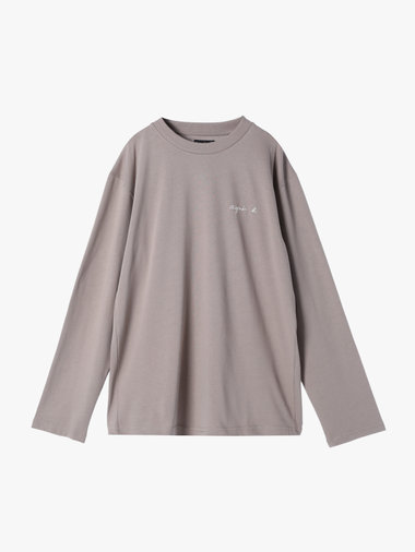 メンズ ロゴ プリント コットン 長袖 Tシャツ ”Christof”