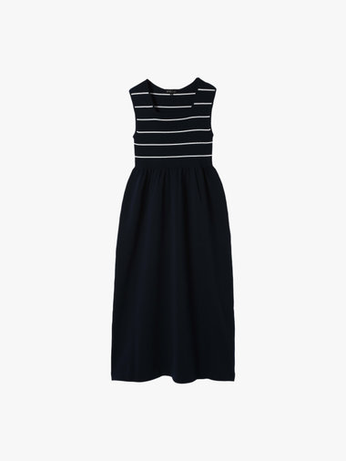 【Outlet】ノースリーブ ロング ニット ワンピース