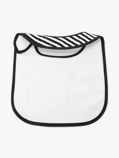 ベビー ”b.”ロゴ 刺繍 細ボーダー コットン スタイ