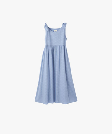 フラワー コットン カット ジャカード ワンピース