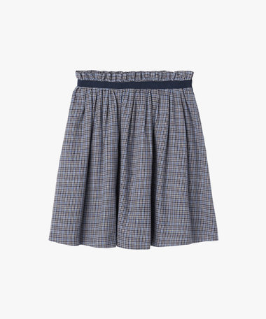 ガンクラブチェック コットン ミニスカート