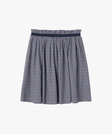 ガンクラブチェック コットン ミニスカート