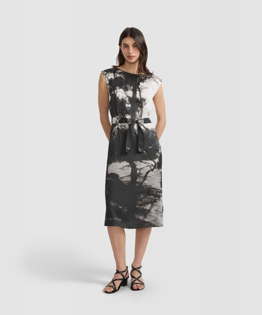 フォトプリント コットン ノースリーブ ワンピース "Cap D’Antibes"