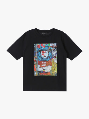 キッズ オーガニックコットン プリント 半袖 アーティスト Tシャツ "Britt"