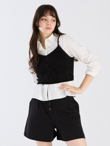 【Outlet】スパングルニットキャミ