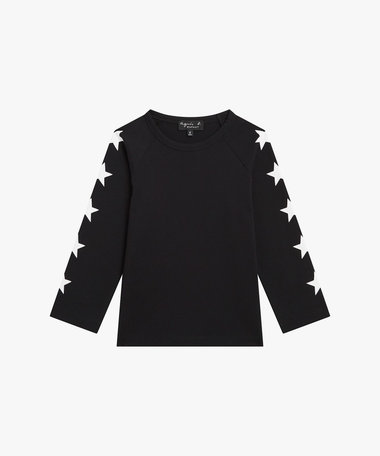 キッズ スター コットン 長袖  ラグラン Tシャツ