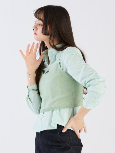 【Outlet】スパングルニットキャミ